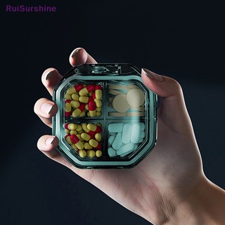 Ruisurshine กล่องเก็บยา 4/6 ช่อง พร้อมแหวนซีล แบบพกพา