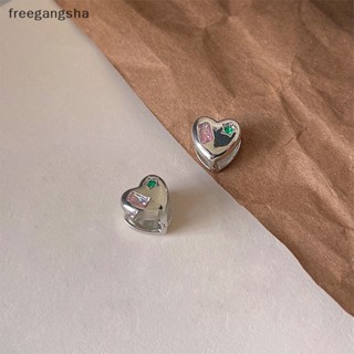 [FREG] ต่างหูสตั๊ด เพทาย รูปดาว หัวใจ ดาว สไตล์เกาหลี สองด้าน เครื่องประดับแฟชั่นฤดูใบไม้ผลิ ฤดูร้อน สําหรับผู้หญิง FDH