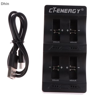 [Dhin] ที่ชาร์จ 4 ช่อง 4.2V และอินเตอร์เฟซ USB สําหรับ LIR1220 1632 2032 2025 2016 2450 2477 COD