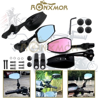 Ronxmor กระจกมองหลังรถจักรยานยนต์ ปรับได้ สําหรับ YAMAHA NMAX155 NMAX125 NMAX 155 N-MAX 125 150 160 1 คู่