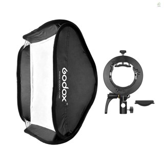 Mit Godox ซอฟท์บ็อกซ์กระจายแสงแฟลช 60 * 60 ซม. 24 * 24 นิ้ว พร้อมเมาท์โบเวน ชนิด S2 กระเป๋าพกพา สําหรับแฟลช Speedlite Godox AD200Pro V1 series TT350 series V860II s