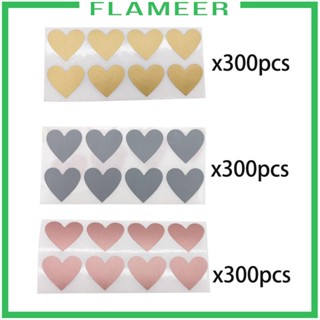 [Flameer] สติกเกอร์ฉลาก รูปหัวใจ 25 มม. X 28 มม. 300 แพ็ก สําหรับงานปาร์ตี้