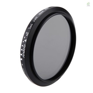 MIT Andoer 55mm ND Fader Neutral Density Adjustable ND2 to ND400 Variable Filter for Canon  DSLR Camera