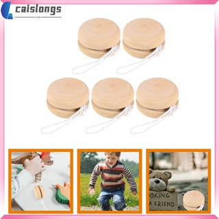 Caislongs ลูกบอลโยโย่ไม้เปล่า Diy สําหรับตกแต่งงานหัตถกรรม 5 ชิ้น