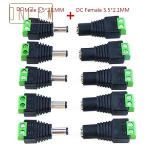 【ONCEMOREAGAIN】Power Connector 10 Pairs 5.5mm X 2.1mm Camera Accessories LED Light Bar