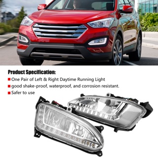 Fitness Life 1 คู่รถวิ่งกลางวันไฟ DRL หมอกโคมไฟสำหรับ Hyundai Santa Fe/IX45 2013-2015