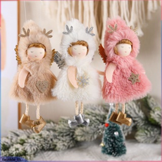 คริสต์มาสใหม่ Angel Elk รูปร่างตกแต่งจี้สาวสร้างสรรค์หมวกแหลม Antlers จี้ตุ๊กตาอุปกรณ์ตกแต่งต้นคริสต์มาส (twinkle.th)