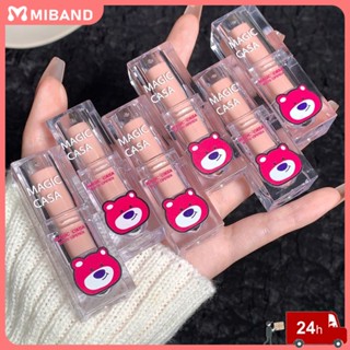 พร้อมสต็อก magic Casa Strawberry Bearmatte Matte Long Lasting Lipstick Lip Gloss Pk Mac Waterproof And Cute Multi-color