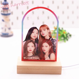 Harriett ป้ายไฟไม้ BLACKPINK สําหรับตกแต่งห้องนอน ห้องนั่งเล่น