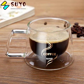 Suyo แก้วกาแฟ ชา ทนความร้อนสูง มีฉนวนกันความร้อน 200 มล.