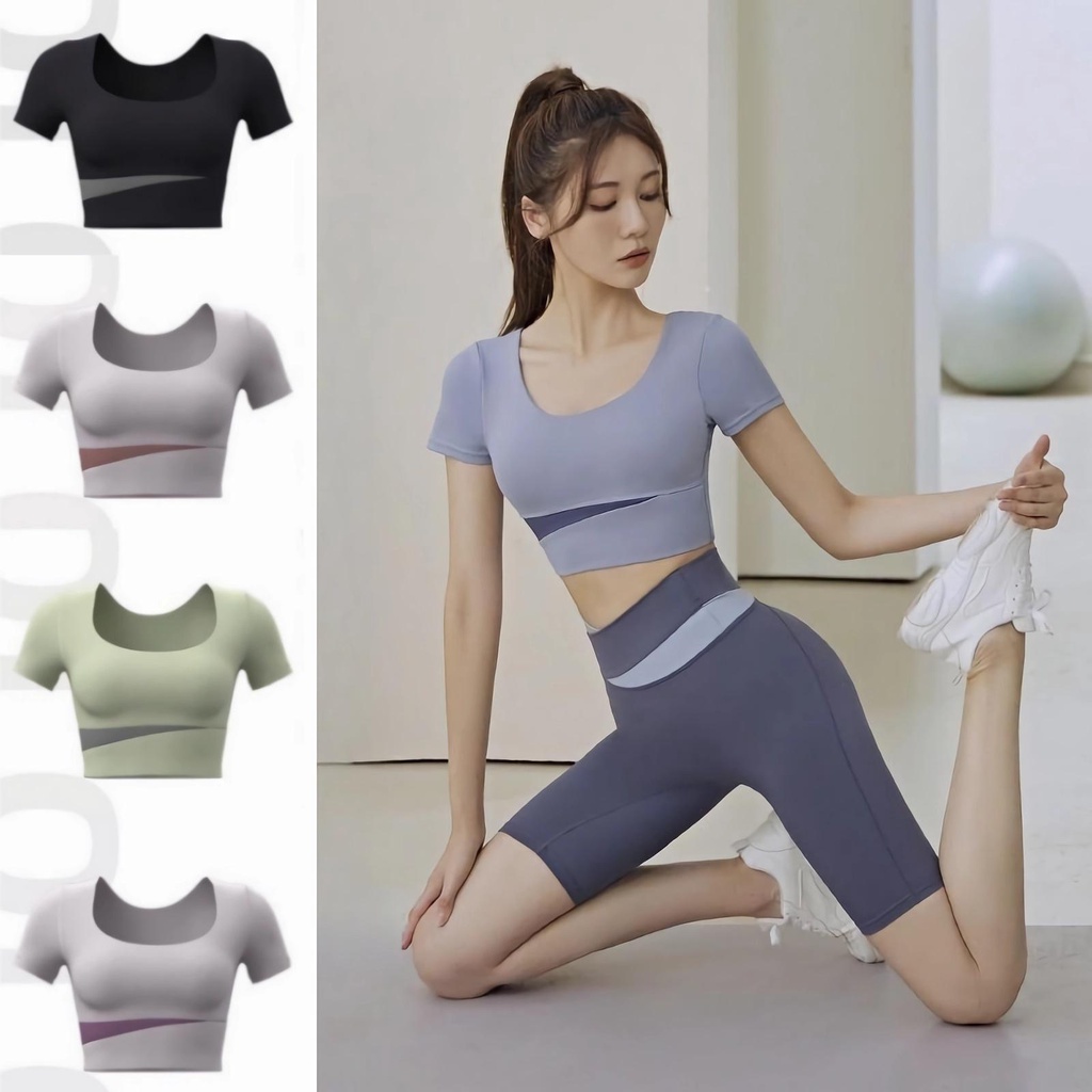 เสื้อบราโยคะผู้หญิง เสื้อออกกำลังกาย Sport Bra เสริมฟองน้ำในตัว ใส่สบาย กระชับสัดส่วนได้ดี Size S-2XL
