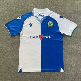 เสื้อกีฬาแขนสั้น ลายทีมชาติฟุตบอล Blackburn 23-24 ทีมเหย้า ไซซ์ S-XXL ชุดเหย้า สําหรับผู้ชาย AAA