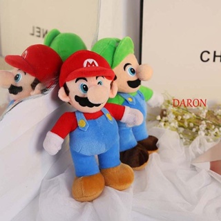 Daron ซูเปอร์มาริโอ้ ของขวัญคริสต์มาส 25 ซม. Luigi Super Mario Bros. ตุ๊กตายัดนุ่น Mario แบบนุ่ม ของเล่นสําหรับเด็ก