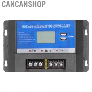 Cancanshop Solar Charge Controller LCD Display Dual Usb Interface Panel PV Regulator