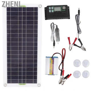 Zhenl Solar Inverter Kit  Environmentally Friendly 220V 30W Panel Starter Energy Saving ABS for Camping