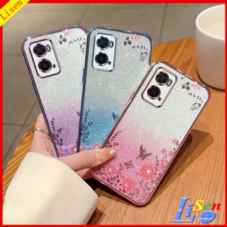 เคส OPPO A96 A76 HYB ดอกไม้ ผีเสื้อ เคสโทรศัพท์ ป้องกัน