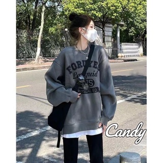 Candy Kids  เสื้อผ้าผู้ญิง แขนยาว เสื้อฮู้ด คลุมหญิง สไตล์เกาหลี แฟชั่น  ins ทันสมัย Trendy สบาย A28J1AH 36Z230909