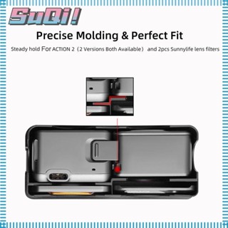 Suqi กล้องแอคชั่น ป้องกันการกระแทก กันแรงดัน สําหรับ DJI Action 2 DJI Action 2