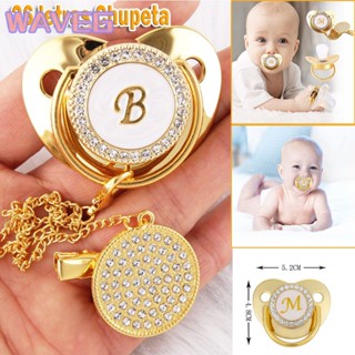 wave 【Delievery รวดเร็ว】 26 ตัวอักษร Golden Soothing Pacifier เด็กหย่านม Soothing Play Mouth