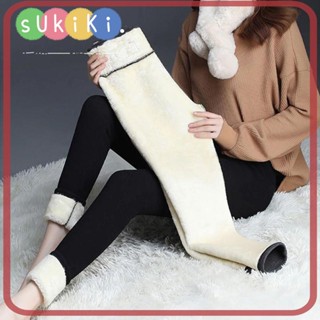 Sukiki กางเกงขายาว ผ้าขนแกะ แบบหนา ยืดหยุ่น กันความหนาว