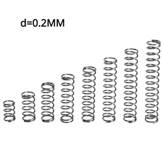 【KZS】สปริงบีบอัด Sus304 0.2 มม. OD1.5 2 2.5 3 มม. ยาว 5-50 มม.