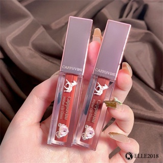 Cappuvini ลิปสติกกันน้ำไม่เลอะง่ายไม่เหนียวเหนอะหนะ Lip Glaze Non-stick Cup Lip Gloss 【elle20181_th】