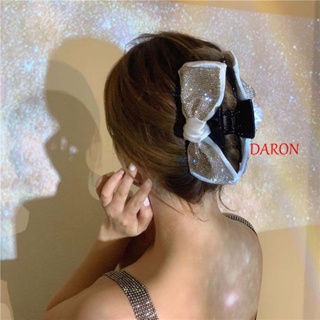 Daron กิ๊บติดผม ริบบิ้นโบว์ ขนาดใหญ่ สีดํา สีขาว เครื่องประดับ สําหรับผู้หญิง