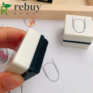 Rebuy แสตมป์แม่แบบ ทรงกลม ทรงสี่เหลี่ยม ลายสีน้ํา สําหรับตกแต่งเล็บมือ ร้านเสริมสวย