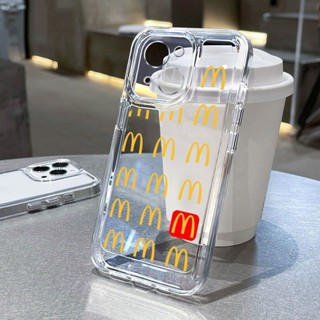 เคสโทรศัพท์มือถือนิ่ม แบบใส กันกระแทก ลาย Mcdonalds สําหรับ Iphone 14pro 13 12 11 Xsmax 78plus xr x