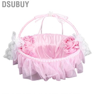 Dsubuy Wedding Flower  Lace Portable Handle Design Pink Beautiful Girl US