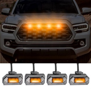 Grille ไฟ LED กันน้ํา 4 ชิ้น / เซต ABS ชุดอุปกรณ์เสริมในรถยนต์