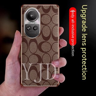 เคสโทรศัพท์มือถือหนัง TPU ชุบไฟฟ้า กันกระแทก แฟชั่นหรูหรา สําหรับ OPPO Reno10 Pro