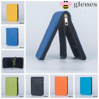 Glenes กระเป๋าดินสอ หนัง PU กันน้ํา ความจุขนาดใหญ่ 12 ช่อง 6 สี สําหรับเด็ก