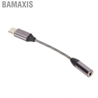 Bamaxis Type C To 3.5mm DAC  Headphone Adapter Silver Plated Copper Cable Gray