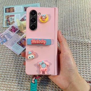 ใหม่ เคสโทรศัพท์มือถือ กันกระแทก ลายการ์ตูนน่ารัก สีชมพู สําหรับ Samsung Galaxy Z Fold 3 4 5 5G Fold3 Fold4 Fold5 Fod4