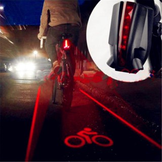 Beam Bike Logo ไฟท้ายจักรยาน LED 5 ดวง เลเซอร์ 2 ดวง สีแดง กระพริบ 4 ดวง กันน้ํา อุปกรณ์เสริม เพื่อความปลอดภัยตอนกลางคืน