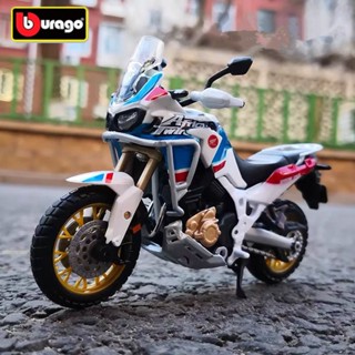 โมเดลรถจักรยานยนต์จําลอง Bburago 1:18 HONDA Africa Twin Adventure Racing ของเล่นสําหรับเด็ก