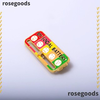 Rosegoods1 เข็มกลัด โลหะผสม ชุบไฟฟ้า รูปคนพินแบตเตอรี่สังคม สําหรับทําเบเกอรี่