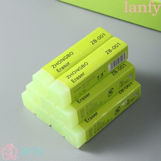 Lanfy ยางลบดินสอเจลลี่ ยืดหยุ่น แบบพกพา สีเขียว สําหรับเขียน วาดภาพ 4 ชิ้น