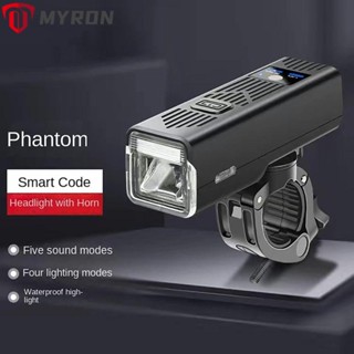 Myron ไฟฉายติดหน้ารถจักรยาน LED ชาร์จ USB ติดตั้งง่าย ทนทาน สําหรับผู้หญิง และผู้ชาย