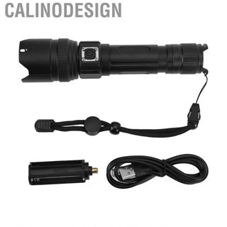 Calinodesign Flashlight Aluminum Alloy XHP99  Torch Light Telescopic Zoom For Camping