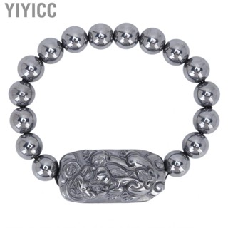 Yiyicc Terahertz Round Beads Bracelet Energy Stone Healing Bracele JFF