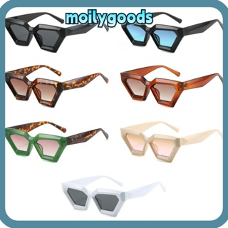 Moilyhd Cateye แว่นตากันแดด วินเทจ กรอบหนา หลายเหลี่ยม ผู้ชาย ผู้หญิง Sunnies