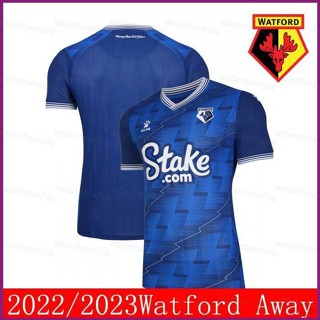 เสื้อกีฬาแขนสั้น ลายทีมชาติฟุตบอล Watford Away NP2 2022-2023 ชุดเยือน สําหรับผู้ชาย และผู้หญิง PN2