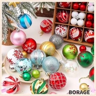 Borag ลูกบอลพลาสติก เนื้อแมตต์ แวววาว สําหรับแขวนตกแต่งต้นคริสต์มาส 44 ชิ้น