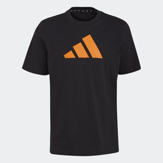 adidas ไลฟ์สไตล์ เสื้อยืด Future Icons Logo ผู้ชาย สีดำ HF4757