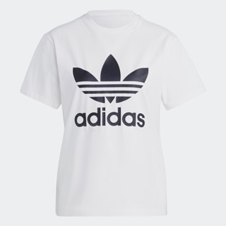 adidas ไลฟ์สไตล์ เสื้อยืด Adicolor Classics Trefoil ผู้หญิง สีขาว IB7420