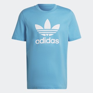 adidas ไลฟ์สไตล์ เสื้อยืด Adicolor Classics Trefoil ผู้ชาย สีน้ำเงิน HE9513