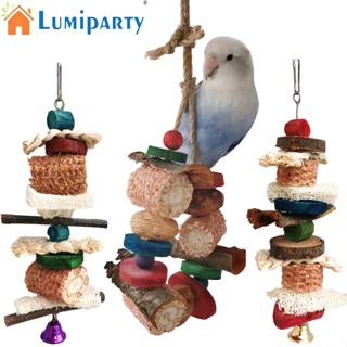 Lumiparty ชุดของเล่นใยบวบธรรมชาติ แขวนกรงนกแก้ว ขนาดเล็ก กลาง ใหญ่ สําหรับนกแก้ว