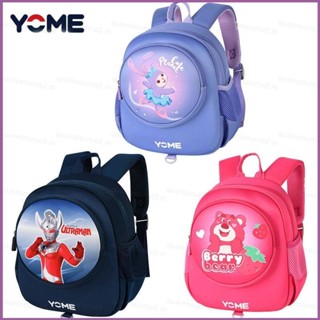 Sq2 YOME Lotso กระเป๋าเป้สะพายหลัง กระเป๋านักเรียน อเนกประสงค์ ลายหมีสตรอเบอร์รี่ สําหรับนักเรียนอนุบาล